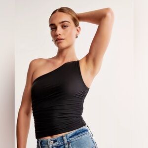 A&F Soft Matte Seamless Ruched Top